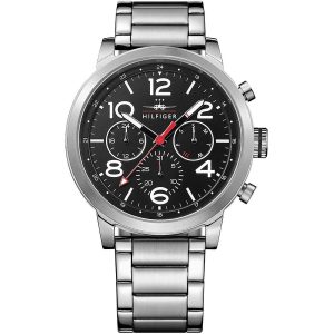 Tommy Hilfiger Men’s Quartz Stainless Steel Black Dial 46mm Watch 1791234