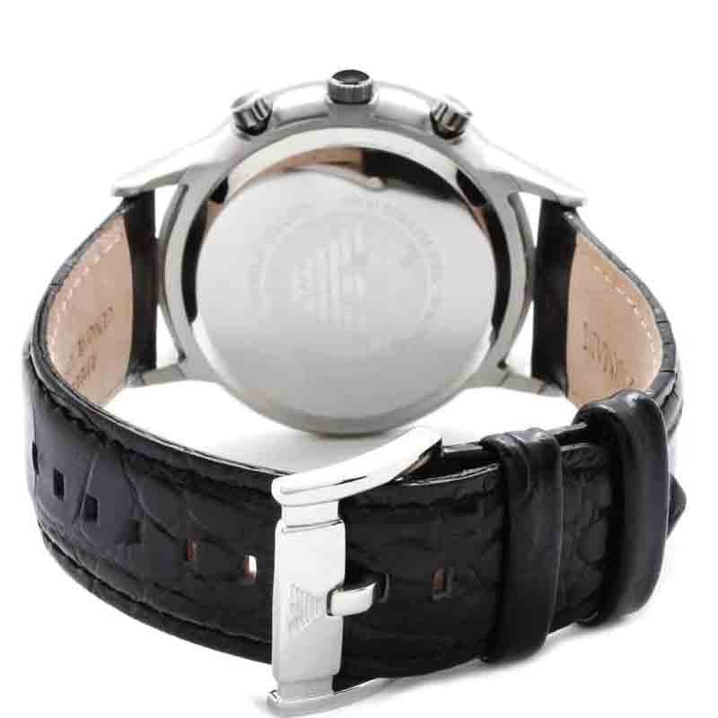 Emporio Armani Men's Quartz Leather Strap Black Dial 43mm Watch AR2447 -  