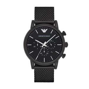 Emporio Armani Men’s Chronograph Stainless Steel Black Dial 46mm Watch AR1968