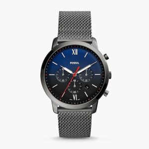 Fossil Men’s Chronograph Quartz Stainless Steel Blue & Black Dial 44mm Watch FS5383