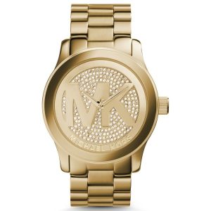 Michael Kors Women’s Analog Stainless Steel Gold Dial 45mm Watch MK5706
