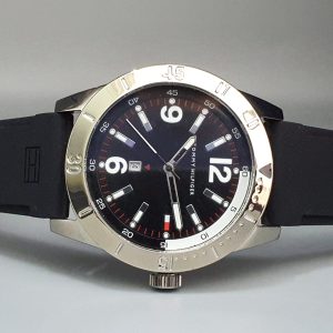 Tommy Hilfiger Men’s Quartz Black Silicone Strap Black Dial 42mm Watch TH1851951293