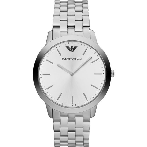 Emporio Armani Men’s Quartz Stainless Steel Silver Dial 40mm Watch AR1745