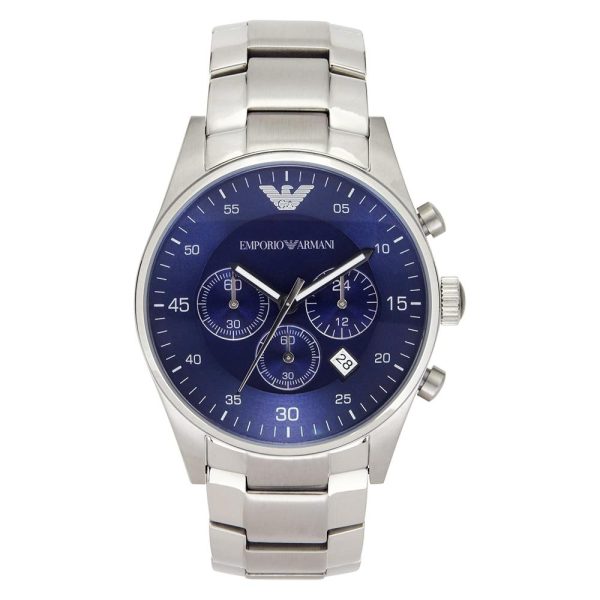 Emporio Armani Men’s Quartz Stainless Steel Blue Dial 43mm Watch AR5860