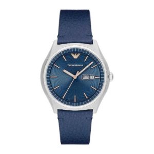Emporio Armani Men’s Analogue Quartz Leather Strap Blue Dial 43mm Watch AR1978