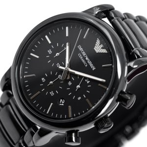 Emporio Armani Men s Chronograph Quartz Stainless Steel Black Dial