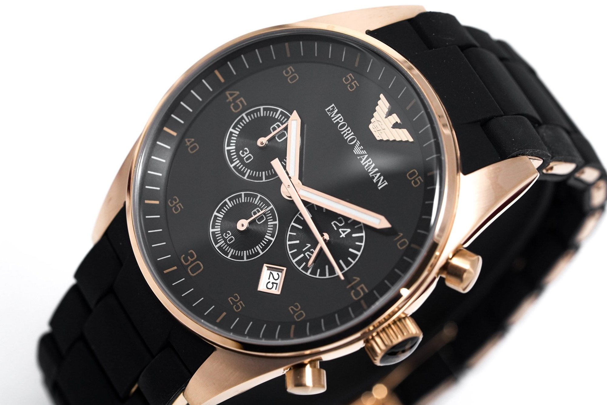Emporio Armani Men's Quartz Stainless Steel Black Dial 43mm Watch AR5905 -  