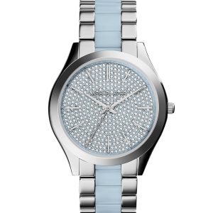 Michael Kors Women’s Quartz Stainless Steel Crystal Pave Dial 41mm Watch MK4297