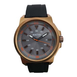Reaction Kenneth Cole New York Men’s Analog Silicone Strap Grey Dial 46mm Watch KCR0743