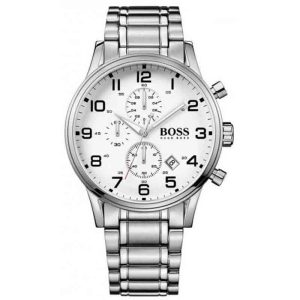 Hugo Boss Men’s Quartz Stainless Steel White Dial 44mm Watch 1513182