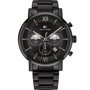 Tommy Hilfiger Men’s Quartz Stainless Steel Black Dial 44mm Watch 1710410