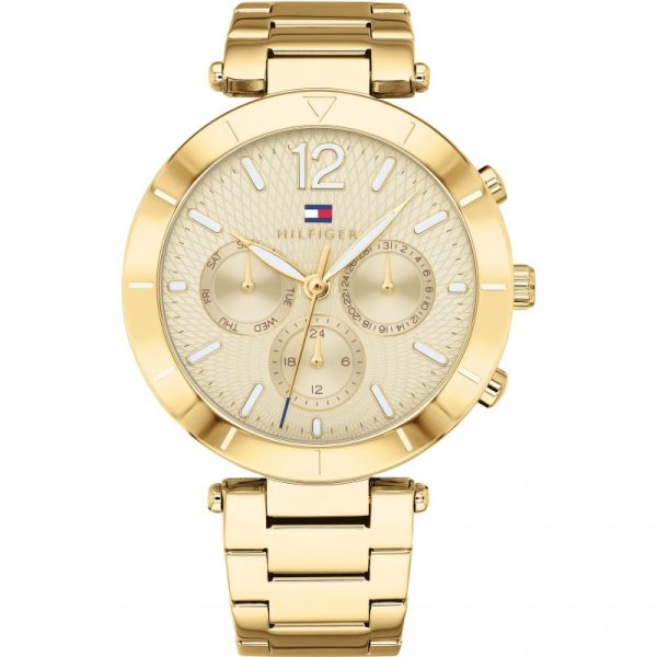 Tommy Hilfiger Women's Quartz Stainless Steel Gold Dial 38mm Watch 1781878