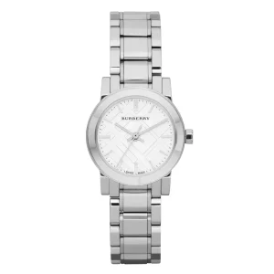 Burberry Ladies Swiss Made Stainless Steel Silver 26mm Watch BU9200