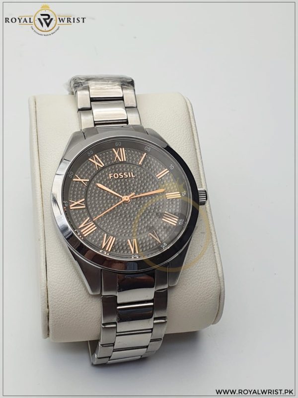 Fossil Unisex Quartz Stainless Steel Grey Dial 40mm Watch BQ1663
