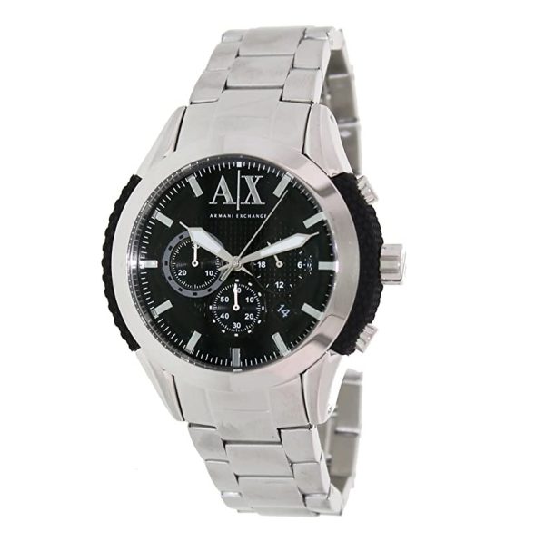 Armani Exchange Men's Stainless Steel Black Dial 47mm Watch AX1213