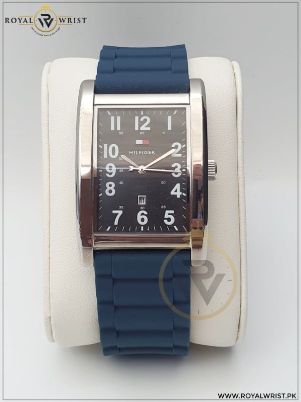 Tommy Hilfiger Men’s Quartz Silicone Strap Black Dial 30mm Watch TH1710302J