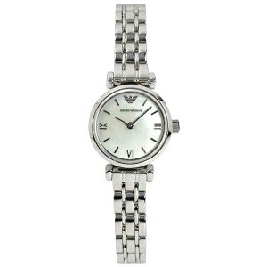 Emporio Armani Women’s Analog Stainless Steel Mother of pearl Gold Dial 21mm Watch AR1688