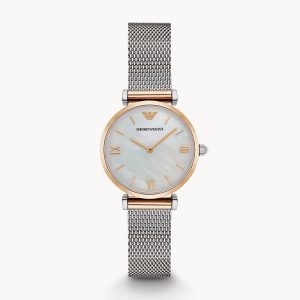 Emporio Armani Women’s Analog Stainless Steel Mother of Pearl Dial 32mm Watch AR2068