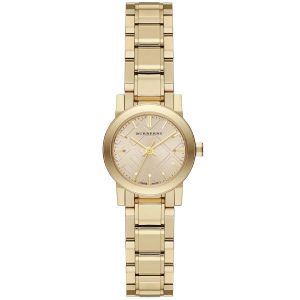 Burberry Ladies Swiss Made Stainless Steel Champagne Dial 26mm Watch BU9227