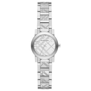 Burberry Ladies Swiss Made Stainless Steel Silver Dial 26mm Watch BU9233