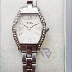 Fossil Women’s Analog Stainless Steel Silver Dial 22mm Watch ES3285