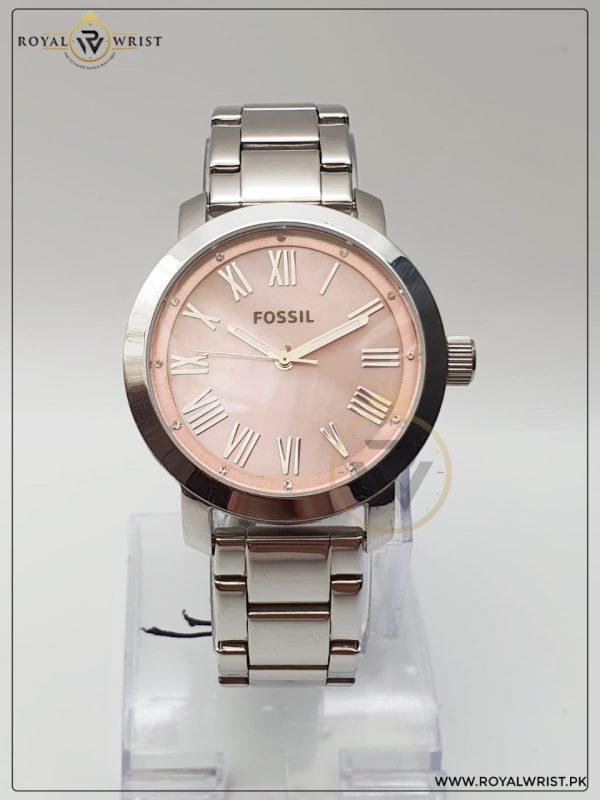 Fossil Women Quartz Stainless Steel Pink Dial 38mm Watch BQ1229