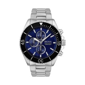 Hugo Boss Men’s Chronograph Quartz Stainless Steel Blue Dial 44mm Watch 1513704