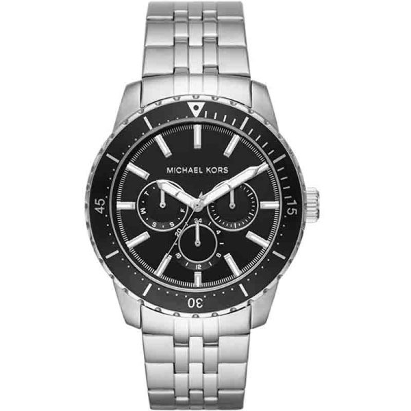 Michael Kors Men’s Stainless Steel Black Dial 44mm Watch MK7156