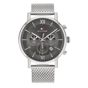 Tommy Hilfiger Men’s Quartz Stainless Steel Gray Dial 44mm Watch 1710396
