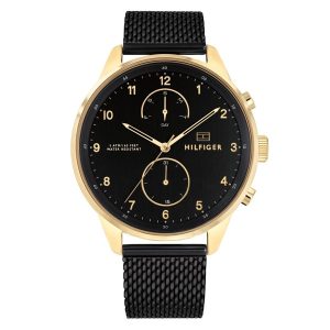 Tommy Hilfiger Men’s Quartz Stainless Steel Black Dial 44mm Watch 1791580