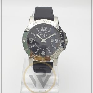 Fossil Men’s Quartz Silicone Strap Black Dial 45mm Watch BQ1022