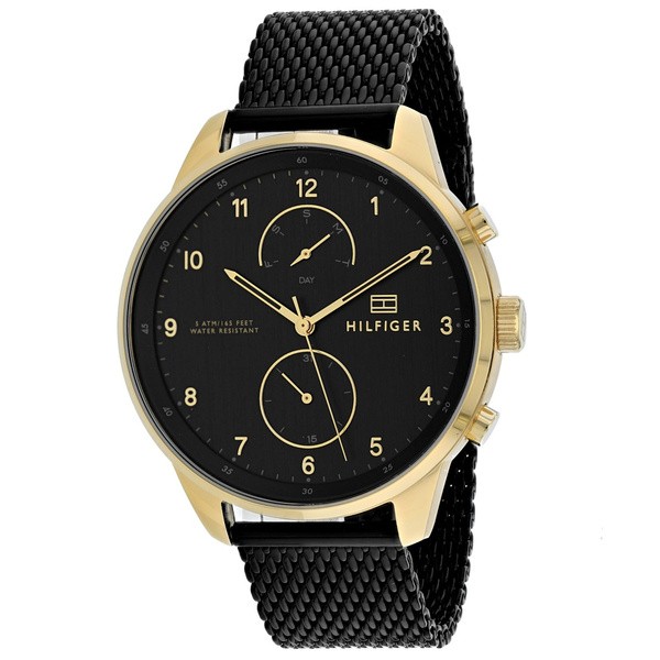 Tommy Hilfiger Men’s Quartz Stainless Steel Black Dial 44mm Watch ...
