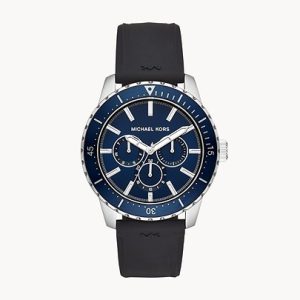 Michael Kors Men’s Silicone Strap Blue Dial 44mm Watch MK7160