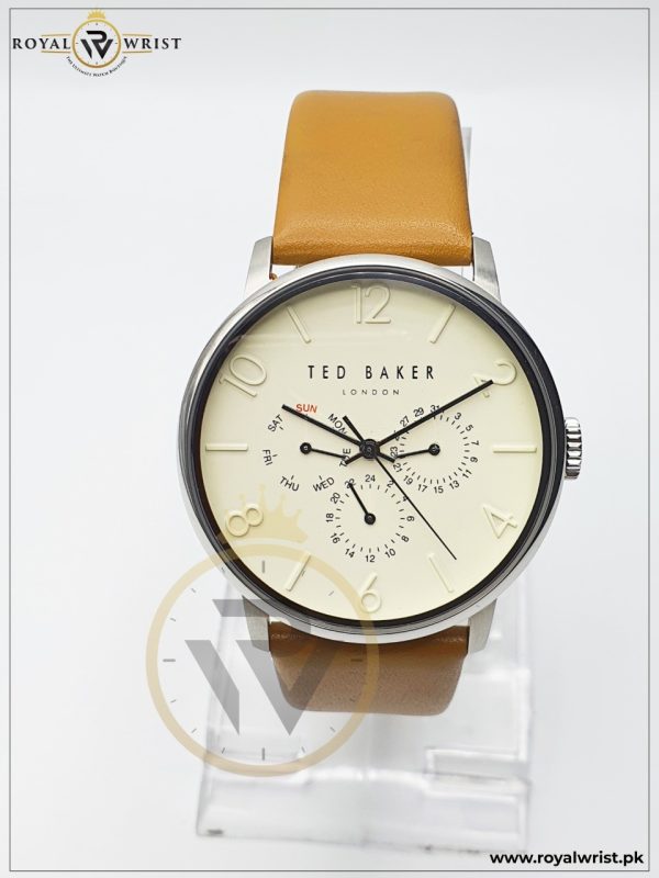 Ted Baker Men’s Quartz Leather Strap Beige Dial 42mm Watch 10029569