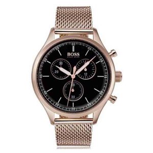 Hugo Boss Men’s Quartz Stainless Steel Black Dial 44mm Watch 1513548