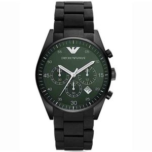 Emporio Armani Men’s Stainless Steel Green Dial 43mm Watch AR5922