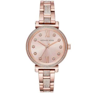Michael Kors Women’s Quartz Stainless Steel Rose Gold Dial 36mm Watch MK3882