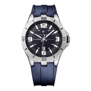 Tommy Hilfiger Men’s Quartz Silicone Strap Blue Dial 46mm Watch 1791062
