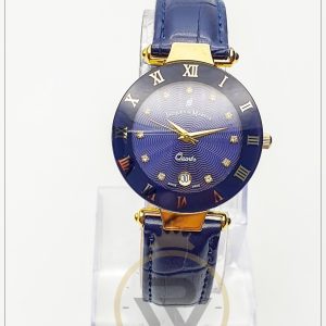 Jacques du Manoir Women’s Swiss made Quartz Leather Strap Blue Dial 33mm Watch 50634-1