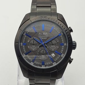 ALBA Men’s Quartz Stainless Steel Grey Dial 45mm Watch