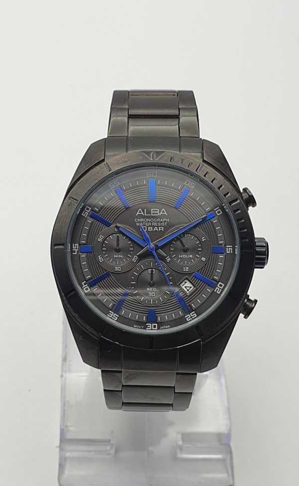 ALBA Men’s Quartz Stainless Steel Grey Dial 45mm Watch