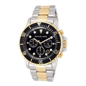 Michael Kors Men’s Chronograph Quartz Stainless Steel Black Dial 45mm Watch MK8311