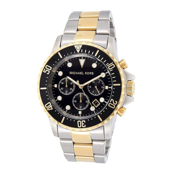 Michael Kors Men’s Chronograph Quartz Stainless Steel Black Dial 45mm Watch MK8311