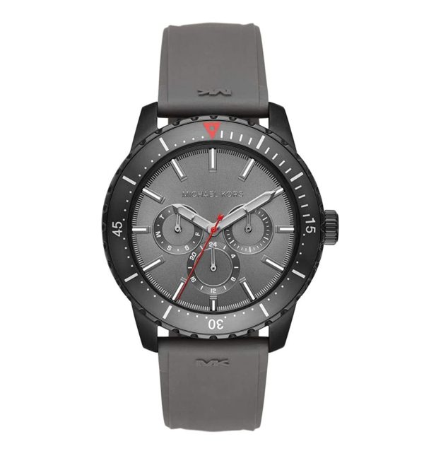 Michael Kors Men's Quartz Silicone Strap Black Dial 39mm Watch MK7164