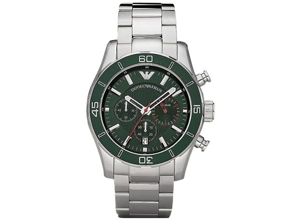 Emporio Armani Men’s Quartz Stainless Steel Green Dial 45mm Watch AR5934