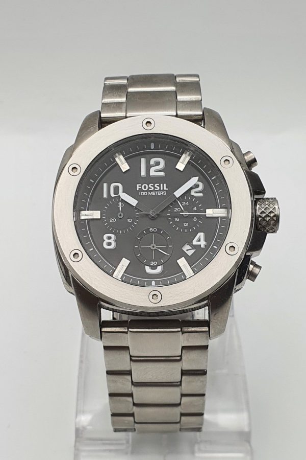 Fossil Men’s Quartz Stainless Steel Black Dial 45mm Watch BQ1020