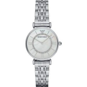 Emporio Armani Women’s Quartz Stainless Steel Mother of pearl Dial 32mm Watch AR1908
