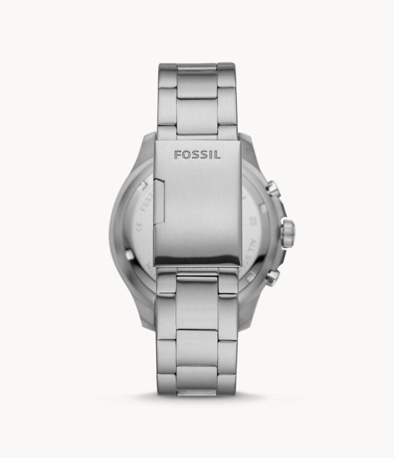 Fossil Men’s Chronograph Quartz Stainless Steel Black Dial 46mm Watch ...