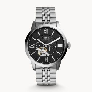 Fossil Men’s Automatic Stainless Steel Black Dial 44mm Watch ME3107