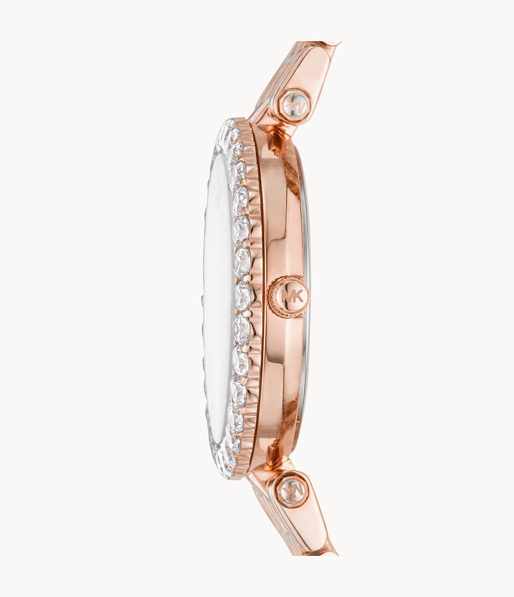 Michael Kors Women’s Quartz Stainless Steel Rose Gold Dial 35mm Watch ...